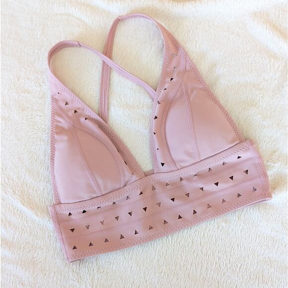 GIGI C Nude Pink Athletic Bikini Cut Out Sport Bra Top, size XS - Picture 2 of 6